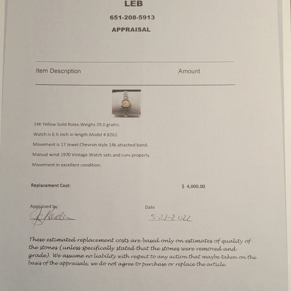 Vintage 14k Gold Rolex Women's Watch with Box & Appraisal - Picture 15 of 17